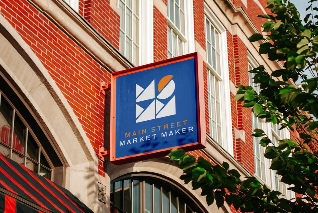 Example of Main Street Market Maker's new logo from a professional logo designer.