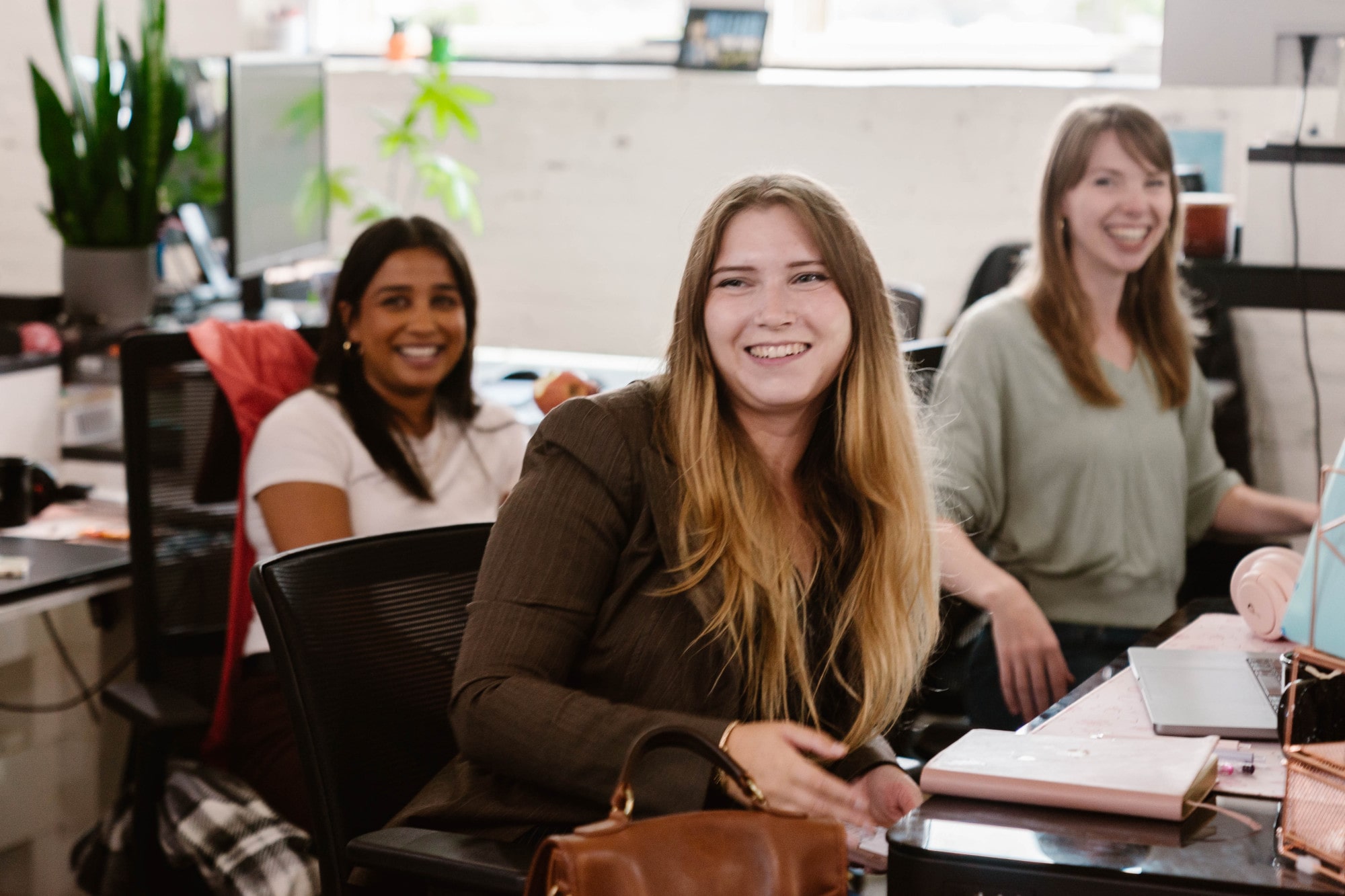Kzoom's marketing team in the office.